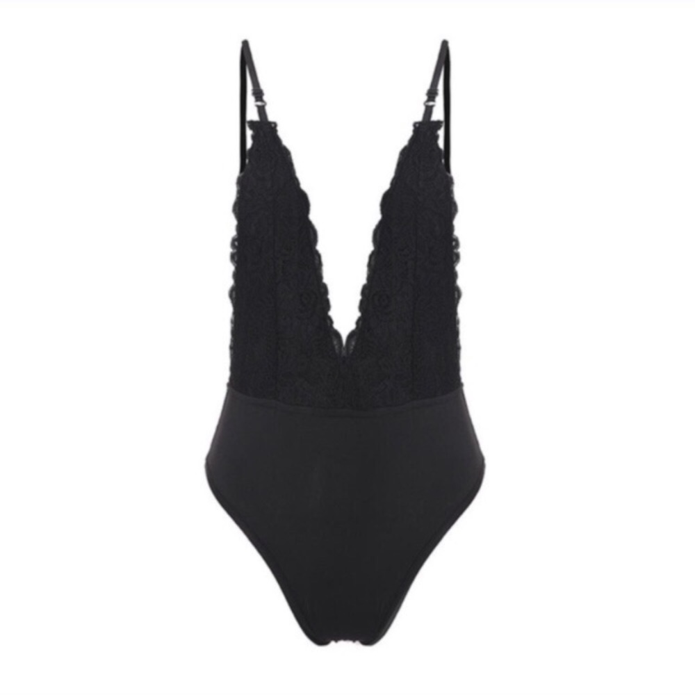 new. black lace bodysuit - Picture 2 of 9